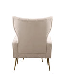 Luxury White Wingback Sofa Lounge Chair with Ottoman