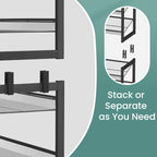 Tall 10-Layer Shoe Storage Rack with Metal Frame, Multi-Tier Shoe Organizer for Bedroom or Hallway