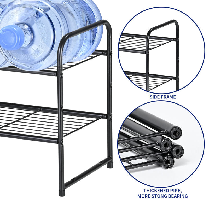 2-Tier Metal Shoe Rack Organizer, Space-Saving Shoe Storage Shelf for Entryway or Closet