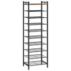 Modern Narrow Shoe Rack Tower with Storage Shelves, Space-Saving Shoe Organizer for Home