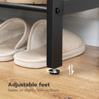 7-Tier Shoe Rack Organizer with Wooden Top, Large Capacity Shoe Storage Shelf for Entryway
