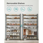 8-Tier Tall Shoe Rack Organizer, Large Capacity Shoe Storage Shelf for Entryway or Closet