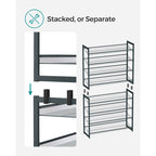 8-Tier Tall Shoe Rack Organizer, Large Capacity Shoe Storage Shelf for Entryway or Closet