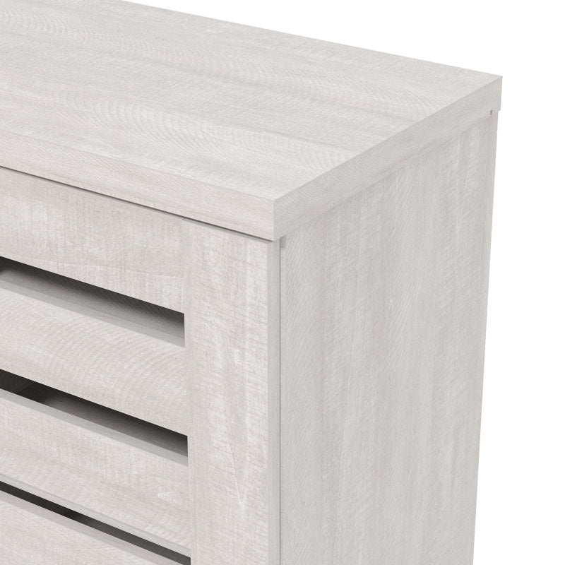Wooden Shoe Cabinet with Ventilated Doors, Stylish Entryway Shoe Storage Organizer