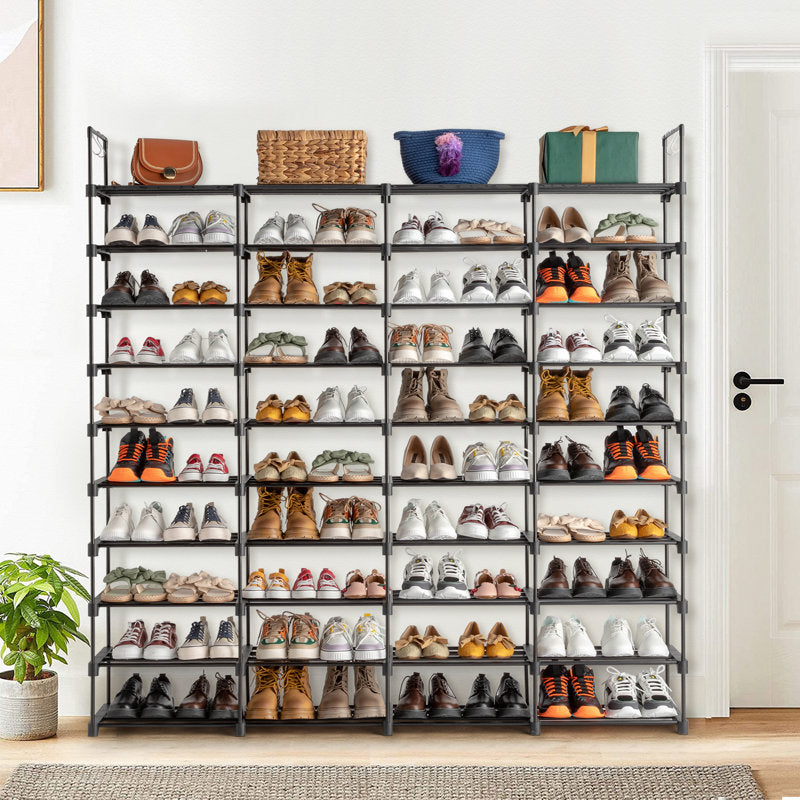 Wide Shoe Rack Storage Shelf, Large Capacity Multi-Tier Shoe Organizer for Home