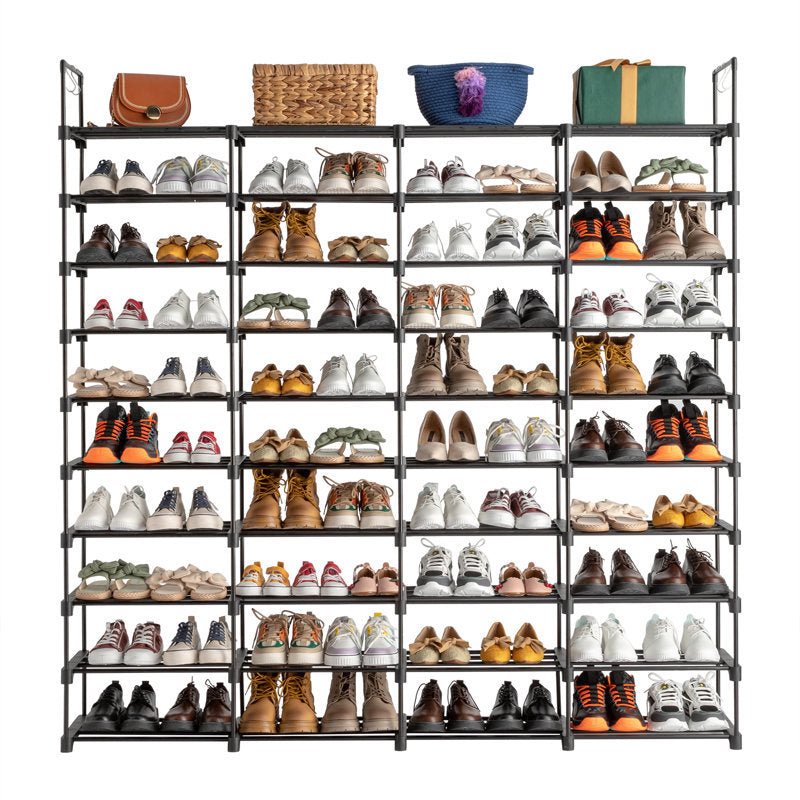 Wide Shoe Rack Storage Shelf, Large Capacity Multi-Tier Shoe Organizer for Home