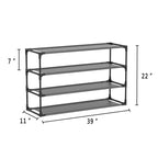 Minimalist 3-Tier Shoe Rack Stand, Space-Saving Shoe Organizer for Home