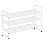 Freestanding White Shoe Storage Rack, Multi-Tier Shoe Organizer for Home