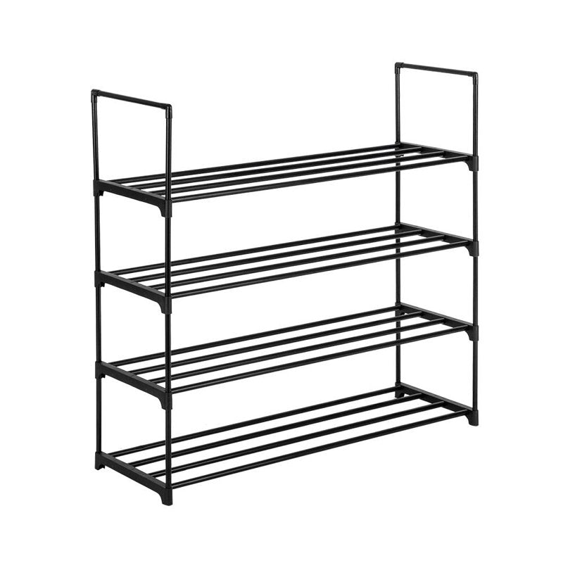 Modern 4-Layer Shoe Rack Stand, Durable Metal Shoe Organizer for Closet or Hallway