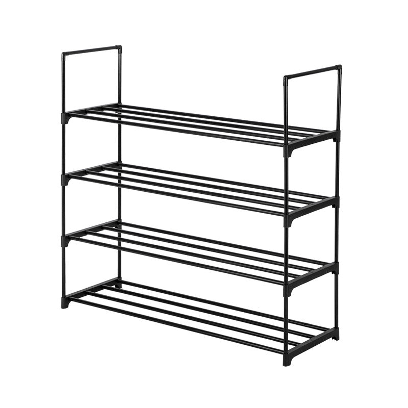 Modern 4-Layer Shoe Rack Stand, Durable Metal Shoe Organizer for Closet or Hallway