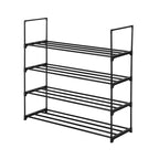 Modern 4-Layer Shoe Rack Stand, Durable Metal Shoe Organizer for Closet or Hallway