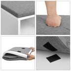 Modern Shoe Bench with Storage Compartments, Entryway Shoe Rack with Seat