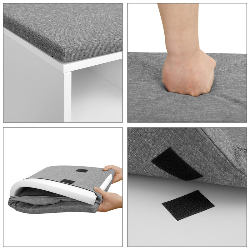 Modern Shoe Bench with Storage Compartments, Entryway Shoe Rack with Seat