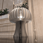 Modern Mushroom Table Lamp with Curved Shade