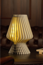 Wooden Lantern Bedside Nightstand Table Lamp