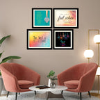The Best is Motivational Quotes Wall Hanging Frame Set of Four