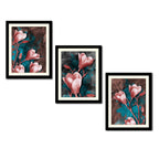 Tulips Flower Decorative Wall Frames Set of Three