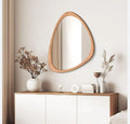 Designer Organic Wooden Frame Wall Mirror