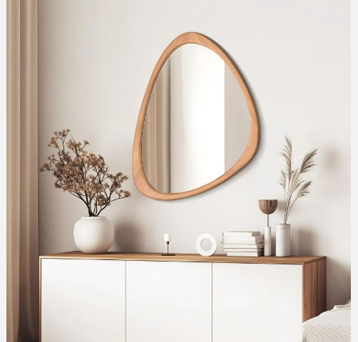 Designer Organic Wooden Frame Wall Mirror