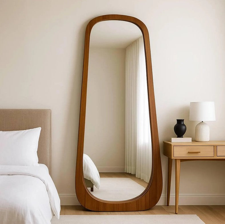 Classic Vintage Wooden Arch Wall Mirror