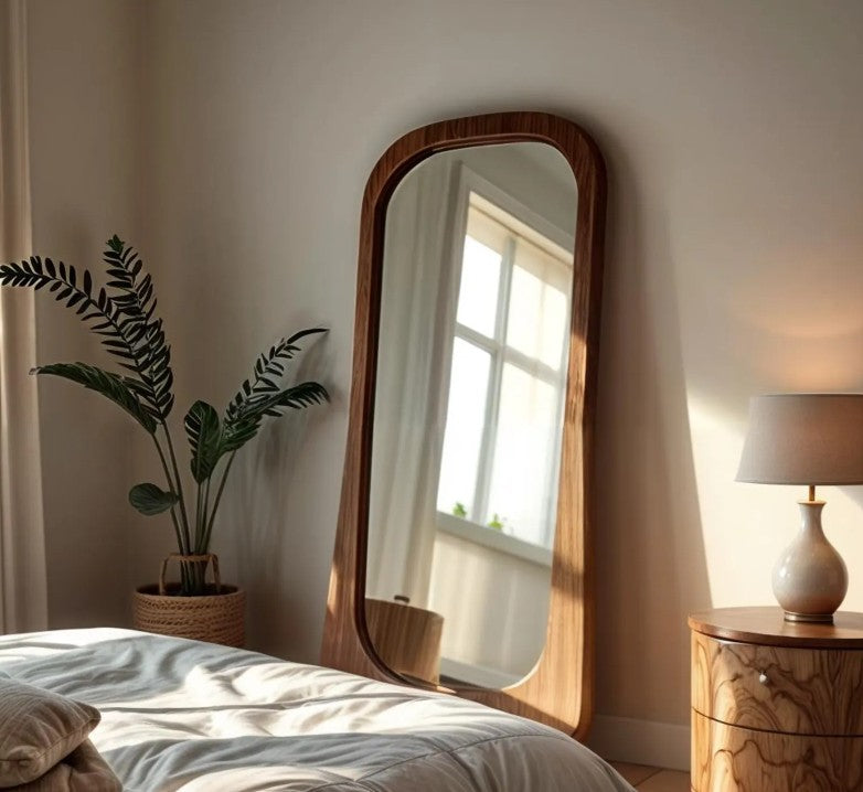 Classic Vintage Wooden Arch Wall Mirror