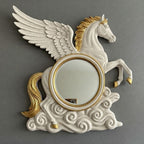3D Pegasus Winged Horse Wall Mirror | Designer Interior Mirror