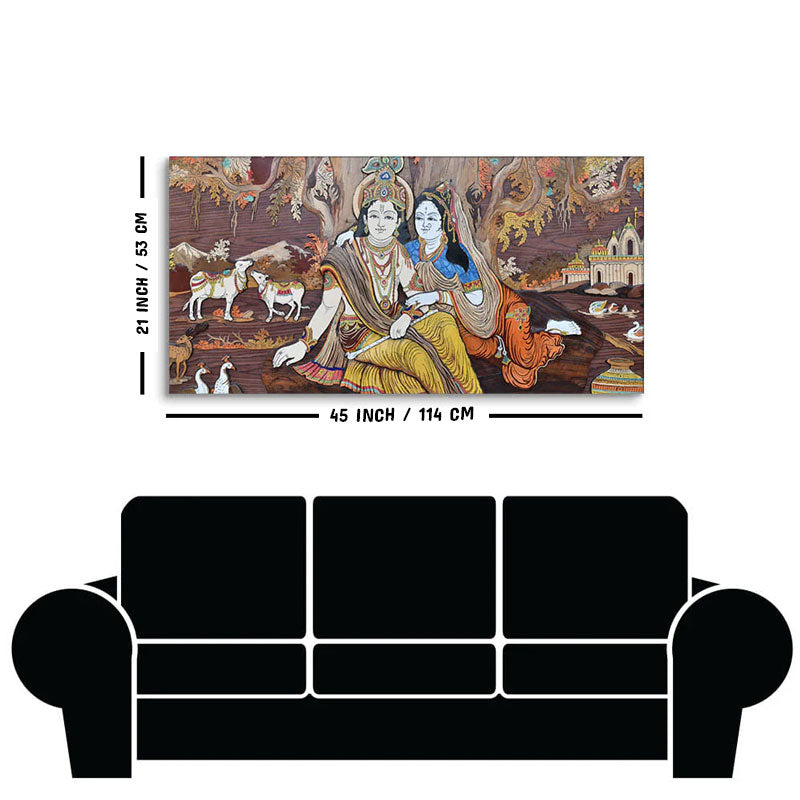 Radha Krishna Canvas Wall Painting