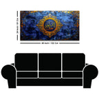 Blue & Gold Calligraphy Premium Islamic Wall Painting