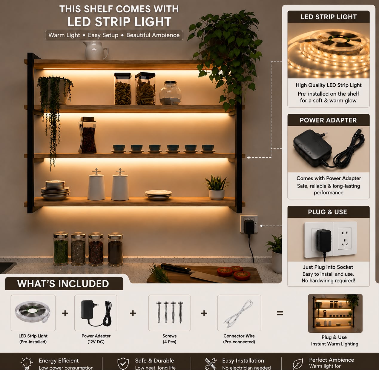 Backlit Wall Shelf / Book Shelf In Contemporary Design
