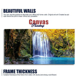 A Beautiful view of Erawan Waterfall Abstract Premium Canvas Wall Painting - Decor Smart