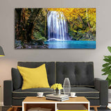A Beautiful view of Erawan Waterfall Abstract Premium Canvas Wall Painting - Decor Smart