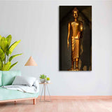 A Golden Statue of Buddha Canvas Wall Painting - Decor Smart