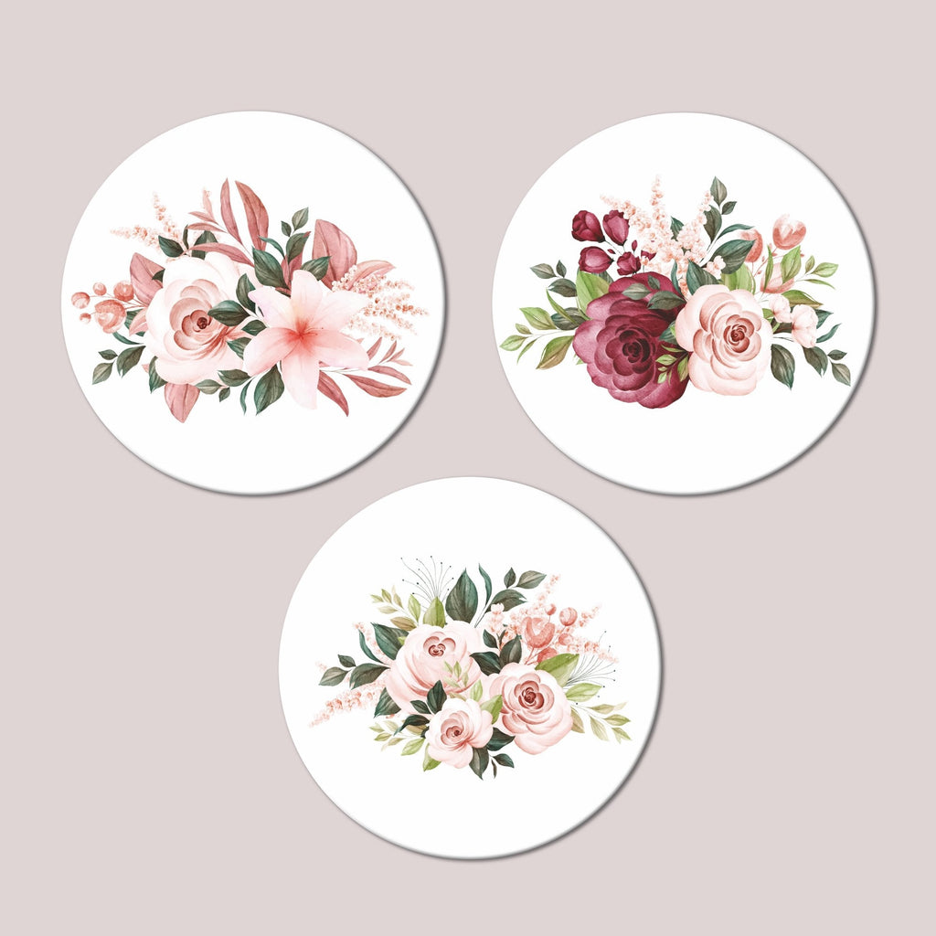 Painting of Roses 3 Pieces Wall Hanging