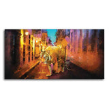 A Tiger Walking in the Street Premium Wall Painting - Decor Smart