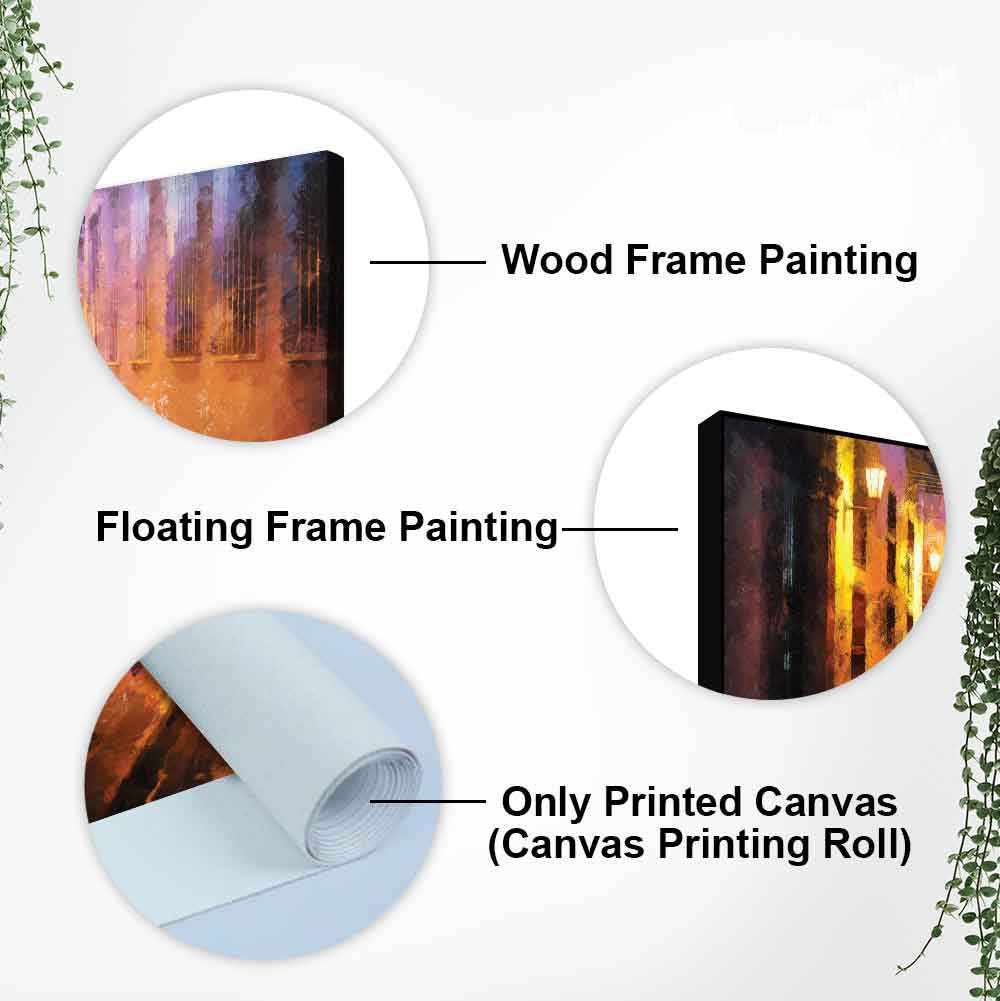 A Tiger Walking in the Street Premium Wall Painting - Decor Smart