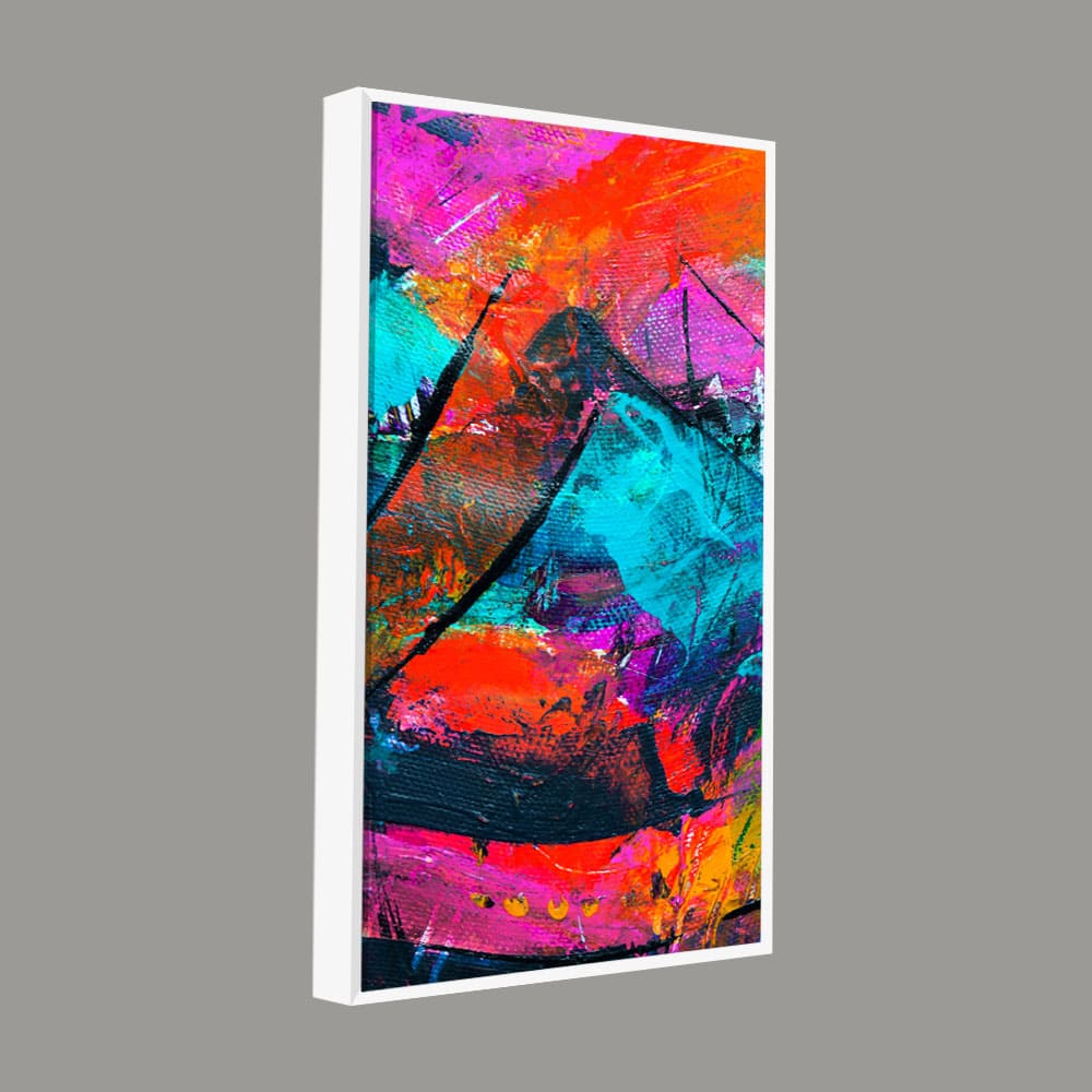Abstract Acrylic Colorful Beautiful Textured Design Premium Canvas Wall Painting - Decor Smart