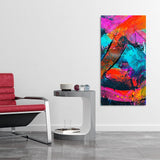 Abstract Acrylic Colorful Beautiful Textured Design Premium Canvas Wall Painting - Decor Smart