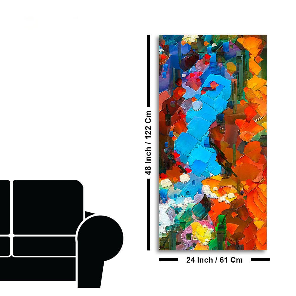 Abstract Acrylic Colorful Textured Canvas Wall Painting - Decor Smart