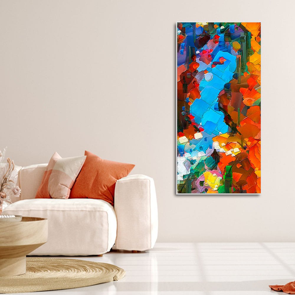 Abstract Acrylic Colorful Textured Canvas Wall Painting - Decor Smart