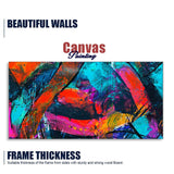 Abstract Acrylic Colorful Textured Design Premium Canvas Wall Painting - Decor Smart