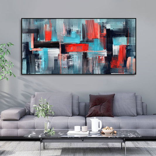 Abstract Art Colorful Strokes Canvas Wall Painting - Decor Smart