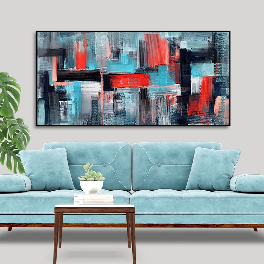 Abstract Art Colorful Strokes Canvas Wall Painting - Decor Smart