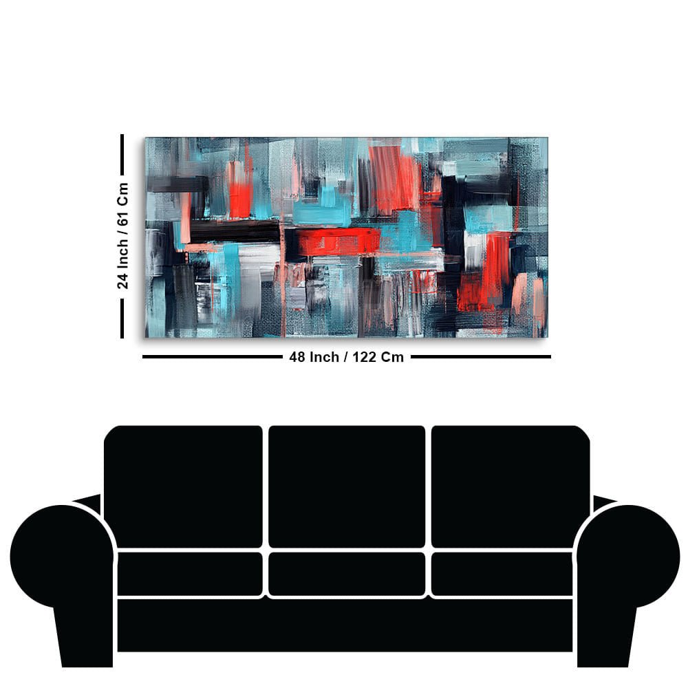 Abstract Art Colorful Strokes Canvas Wall Painting - Decor Smart