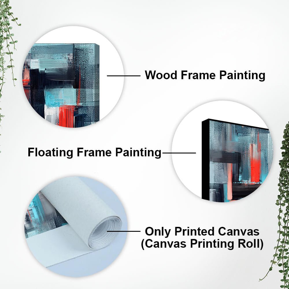 Abstract Art Colorful Strokes Canvas Wall Painting - Decor Smart