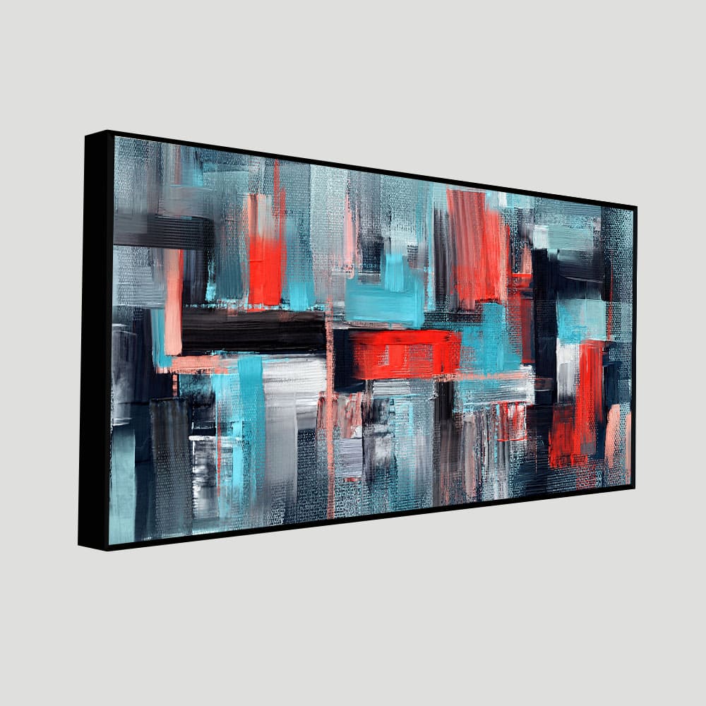Abstract Art Colorful Strokes Canvas Wall Painting - Decor Smart