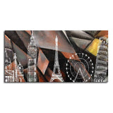 Abstract Art Famous Architectures Canvas Wall Painting - Decor Smart