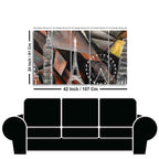 Abstract Art Famous Architectures Five Pieces Canvas Wall Painting
