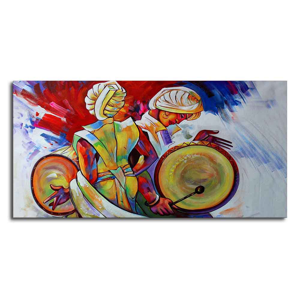Abstract Art Folk Dance Wall Painting - Decor Smart