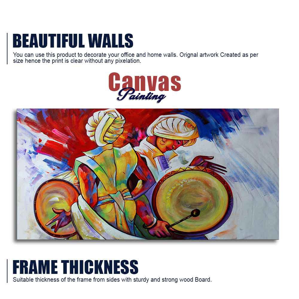 Abstract Art Folk Dance Wall Painting - Decor Smart