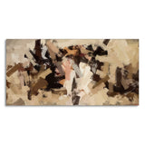Abstract Art in Beige and Brown color Strokes Canvas Wall Painting - Decor Smart